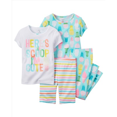 4-Piece Snug Fit Cotton PJs