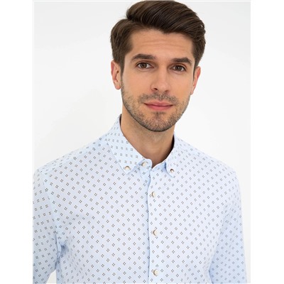 Açık Mavi Regular Fit Uzun Kollu Gömlek