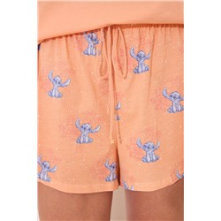 Pijama corto tirantes naranja Lilo & Stitch