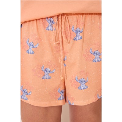 Pijama corto tirantes naranja Lilo & Stitch
