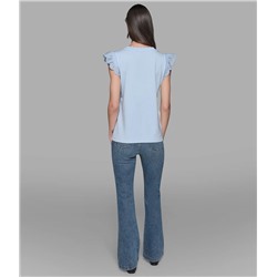 SLEEVELESS RUFFLE TOP