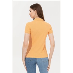Kadın Turuncu Basic Polo Yaka Tişört