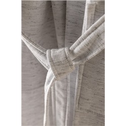 Opherna Kimono Pamuklu Unisex Bornoz - Beyaz/Gri