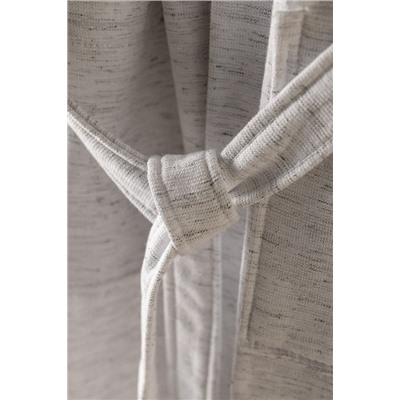 Opherna Kimono Pamuklu Unisex Bornoz - Beyaz/Gri