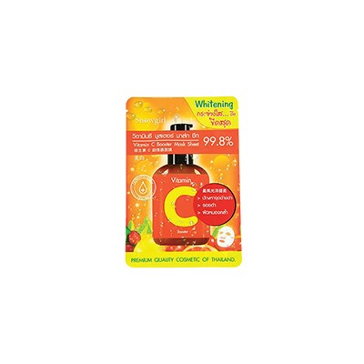 БУСТЕР МАСКА ДЛЯ ЛИЦА С ВИТАМИНОМ C ОТ SNOWGIRL 30 ГР/ SNOWGIRL VITAMIN C BOOSTER MASK SHEET 30G
