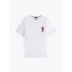 Palm Tree Logo Slub Cotton T-Shirt