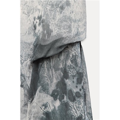 ZW COLLECTION PRINTED TOP WITH GATHERING