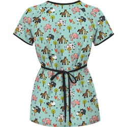 UA Country Time Cool Blue Mock Wrap Scrub Top