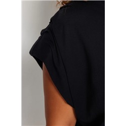 Siyah Bisiklet Yaka Basic %100 Pamuk Örme Büyük Beden Bluz TBBSS23AF00053