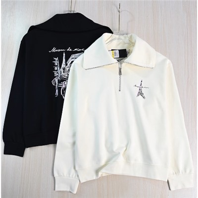 Повседневная толстовка с длинными рукавами с полумолнией   KARL LAGERFEL*D ОРИГИНАЛ! 😎