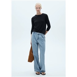 Jeans wideleg pinzas