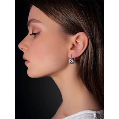 Подвеска из серебра с кристаллом Swarovski родированная 925 пробы 0042п-001