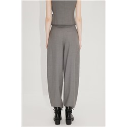 Pantalón carrot de lana Marrón jaspeado