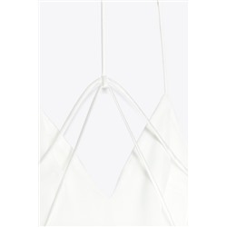 SATIN MIDI DRESS WITH STRAPS ON THE BACK