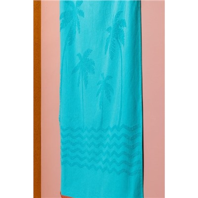 Fourne %100 Pamuk Plaj Havlusu - Turkuaz - 70x150 cm