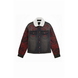 Chaqueta vaquera oversize bimateria