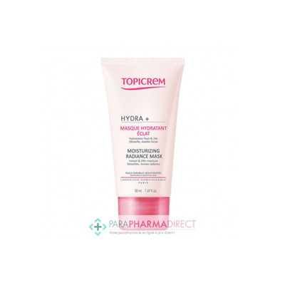 Topicrem Hydra+ - Masque Hydratant Eclat - Peaux Sensibles Déshydratées 50 ml