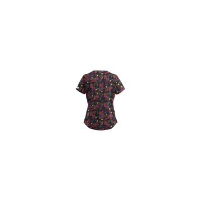 UA Mystic Garden Black Print Scrub Top