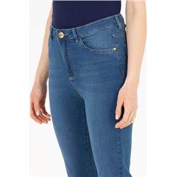 Kadın Mavi Skinny High Waist Fit Jean Pantolon