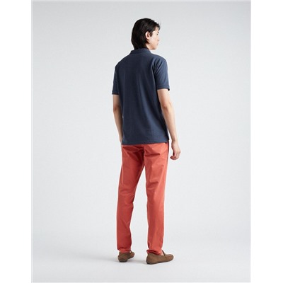 Slim Fit Twill Trousers, Men, Orange