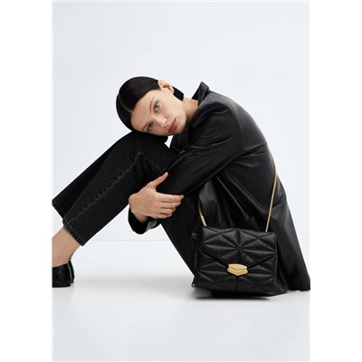 Bolso acolchado solapa