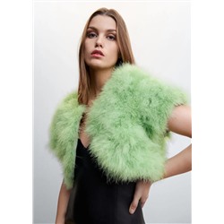 Bolero corto plumas -  Mujer | MANGO OUTLET Melilla