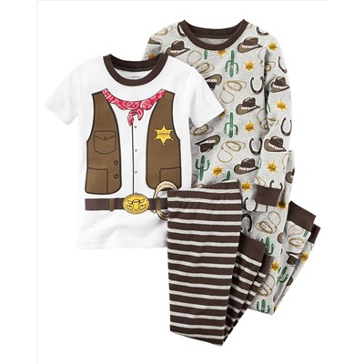 4-Piece Snug Fit Cotton PJs