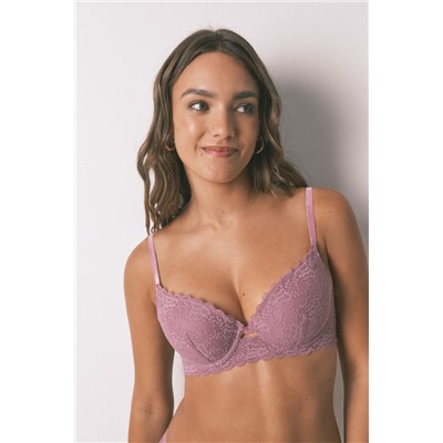Sujetador GORGEOUS push up encaje rosa