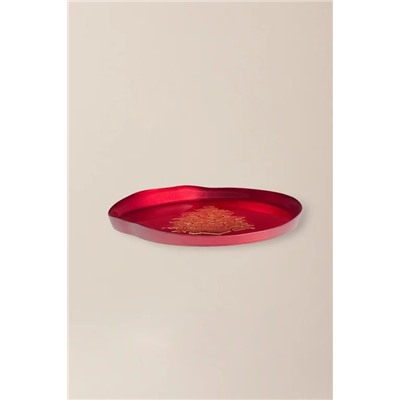 Citrine Dekoratif Tabak - 20 cm - Kırmızı