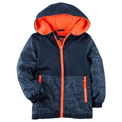 Fleece-Lined Colorblock Windbreaker