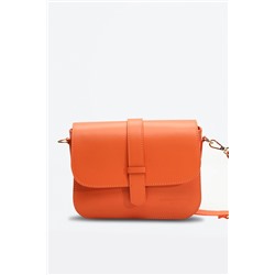 Bandolera de piel Monica Naranja