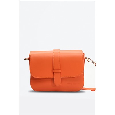 Bandolera de piel Monica Naranja