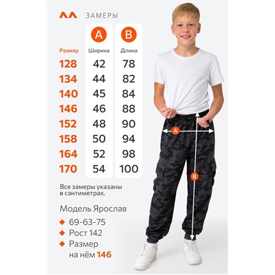 Брюки из футера двухнитки для мальчика Happyfox