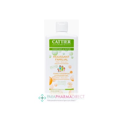 Cattier Moussant Familial Sans Sulfate Corps & Cheveux BIO 500ml
