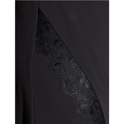 Юбка миди  на запАх из креп-шифона с кружевом