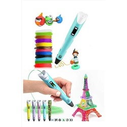 yeni hikaye 3d Pen - Üç Boyutlu Yazıcı Kalem Printer 3 Renk Filament, PRA-9025339-9150