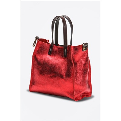 Bolso y neceser de piel Coti Rojo