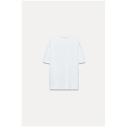 T-SHIRT WITH METALLIC PRINT