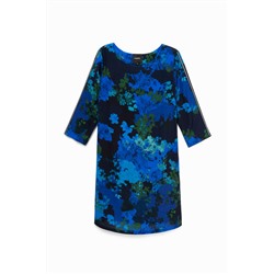 Vestido recto camuflaje floral
