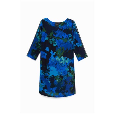 Vestido recto camuflaje floral