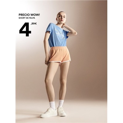 BASIC PLUSH SHORTS WITH PIPING
