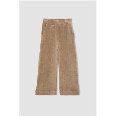 Defacto Kız Çocuk Wide Leg Kadife Eşofman Altı B3411A823WN