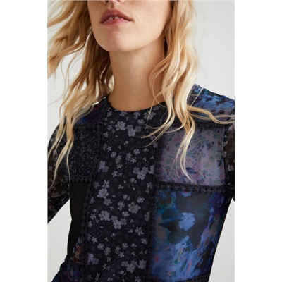 Camiseta tul flores