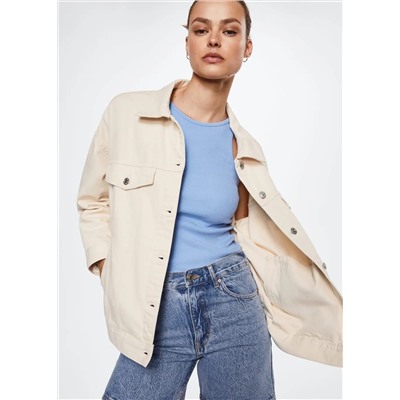 Cazadora vaquera oversize -  Mujer | MANGO OUTLET Melilla