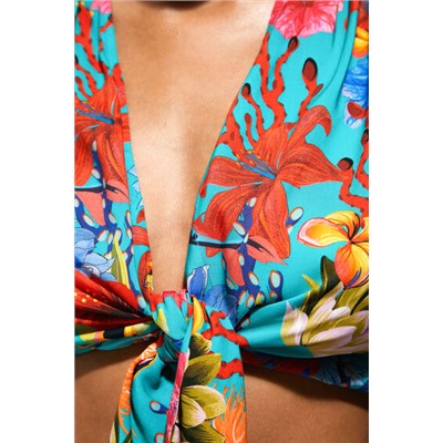 Blusa anudada corales