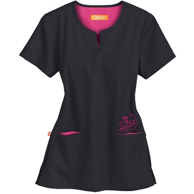 Orange Standard Scrubs Redondo Top