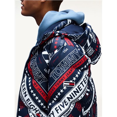 ALL-OVER LOGO DOWN JACKET