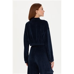 Kadın Lacivert V Yaka Sweatshirt