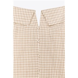 CHECK HALTER DRESS