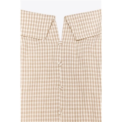 CHECK HALTER DRESS